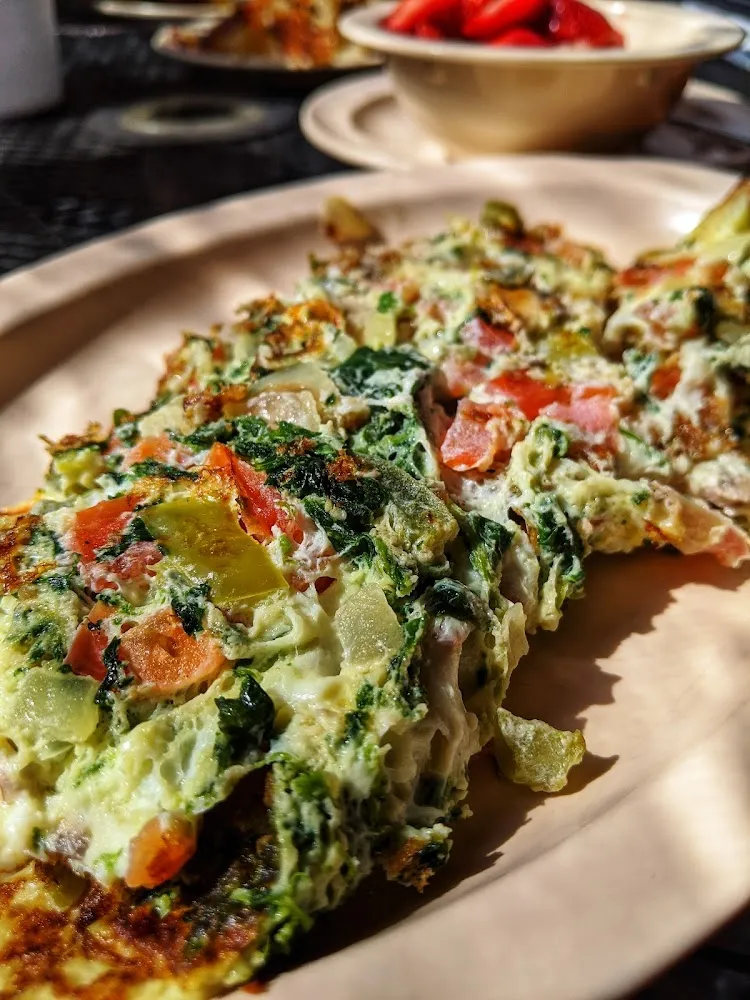 Egg White Omelette with Mushrooms Onions Green Peppers and Tomatoes