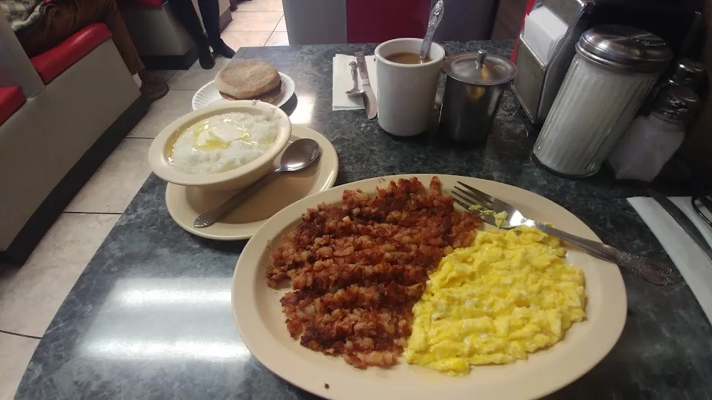 Eggs Canned Corn Beef Hash Toast & Coffee